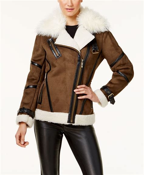 Michael Kors Shearling & Faux Shearling .